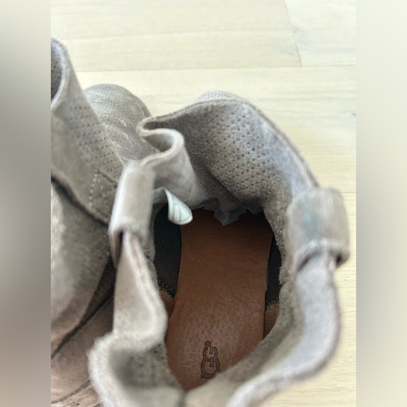 UGG TAUPE Suede Leather Ankle Boots - Picture 6 of 6
